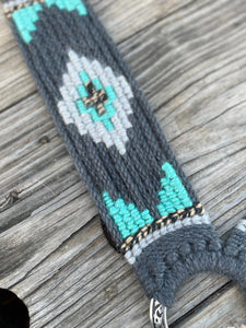 Charcoal Turquoise Breast Collar