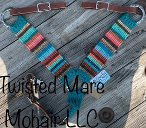 Taos Teal Serape Breast Collar