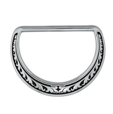 Black Floral Breast Collar Dee Ring