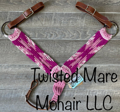Pink & Natural Hand Twisted Breast Collar