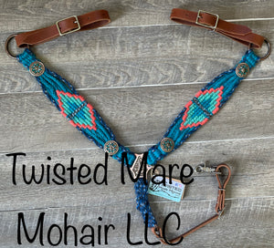 Abiquiu Blue Copper Roper Breast Collar