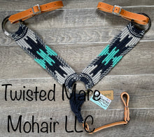 Load image into Gallery viewer, Steel Blue&amp; Turquoise Breast Collar