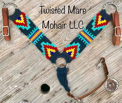 Steel Blue Navajo Breast Collar