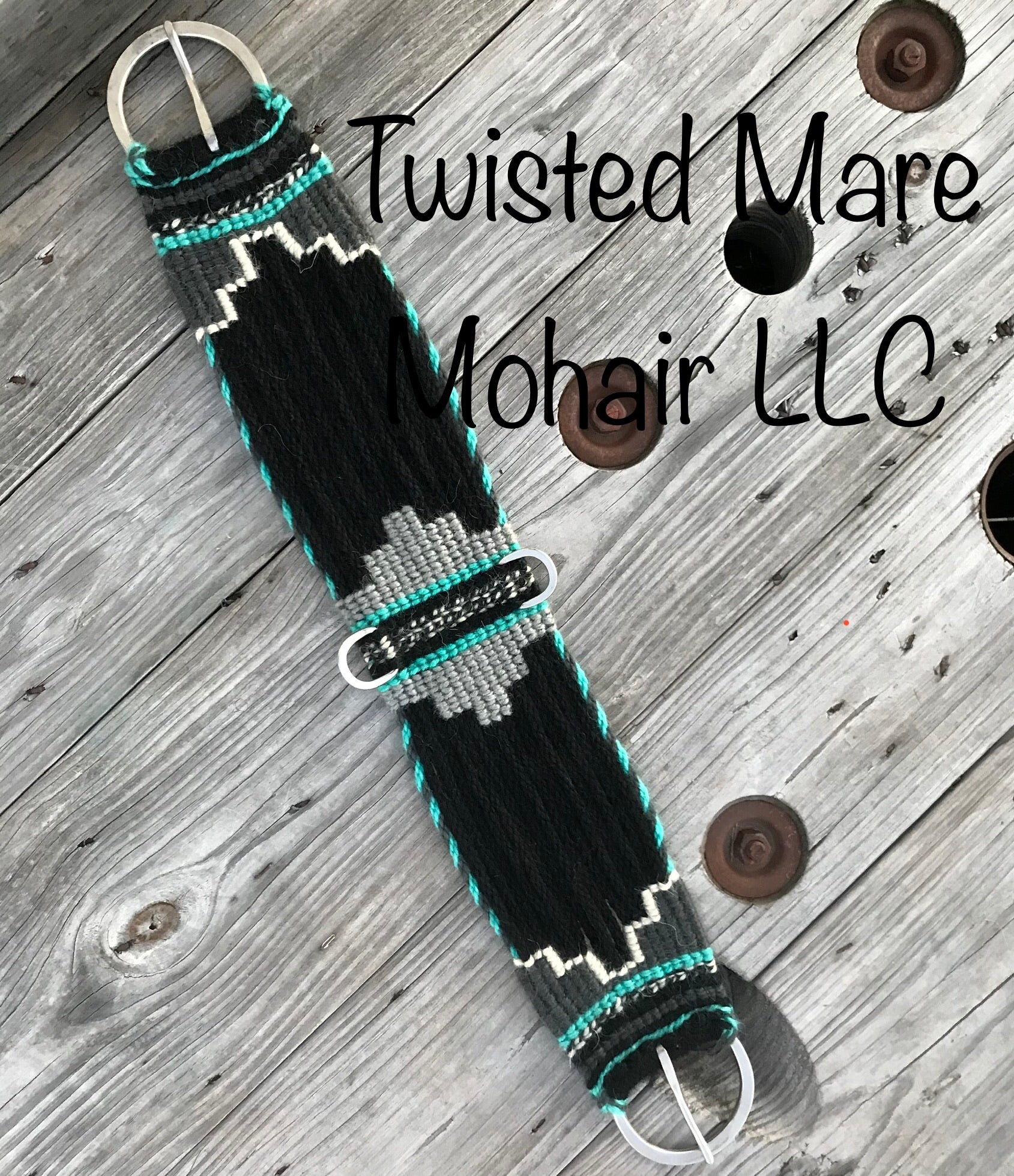 32-inch Turquoise Cinch Classic Equine 100% Mohair Cinch - 27-Strand ...