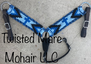 Blue Roan Cross Breast Collar