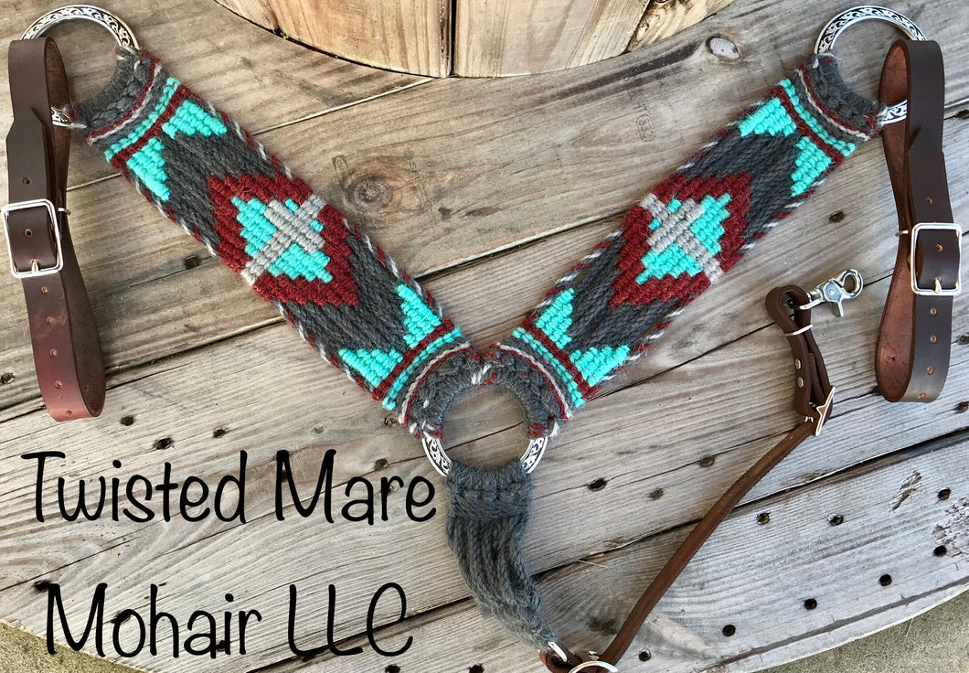 Turquoise Cross Breast Collar