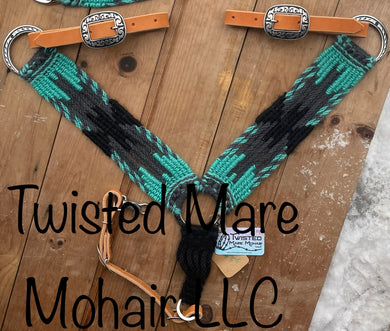 Charcoal & Turquoise Breast Collar