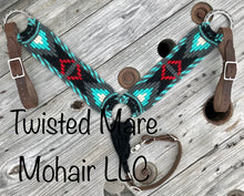 Load image into Gallery viewer, Turquoise/Red Daydream Breast Collar