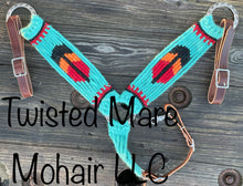 Load image into Gallery viewer, Turquoise Trail Feather Breast Collar