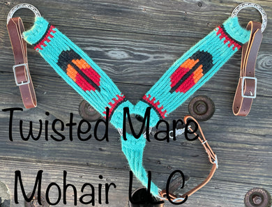 Turquoise Trail Feather Breast Collar