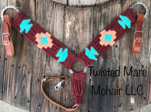 Coral Aztec Breast Collar