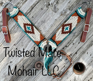 Teal Diamond Breast Collar