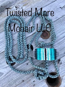 Charcoal & Turquoise Serape Muletape Halter