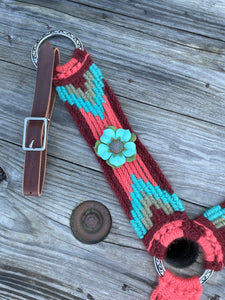 Leather Flower Southwestern Breast Collar